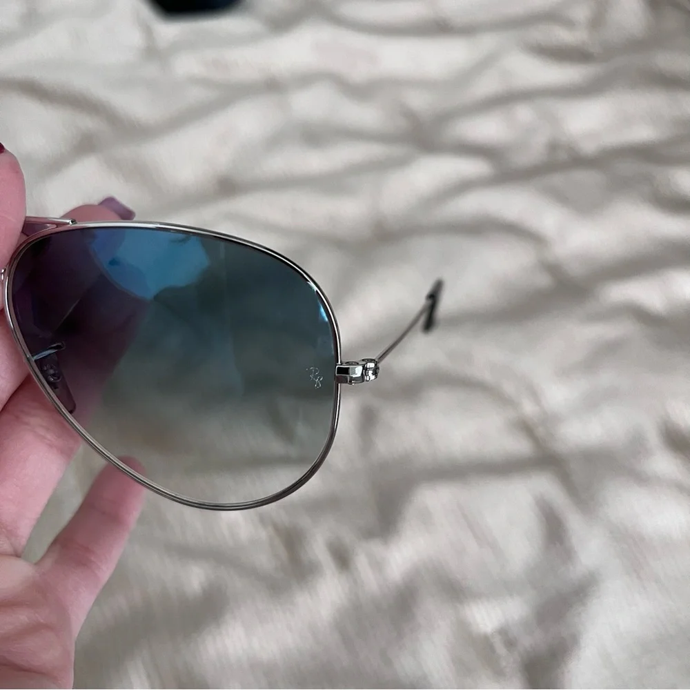 Ray-Ban Silver Aviator Sunglasses - Picture 8 of 11